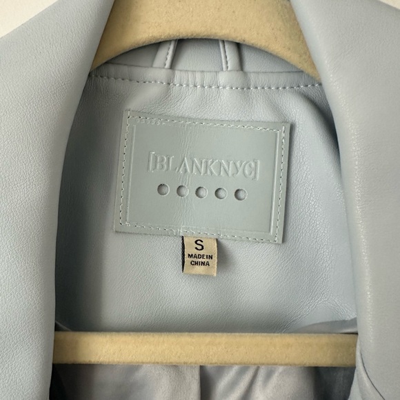 Blank NYC Sky Blue Leather Jacket - Picture 4 of 4